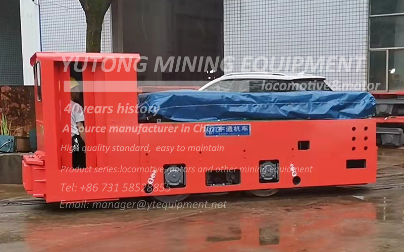 12 tons lithium battery mining electric locomotive factory test
