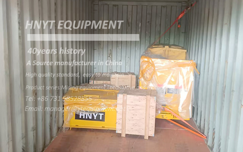 2.5 ton underground battery locomotive and ZQ-13 air rock loader shipped t
