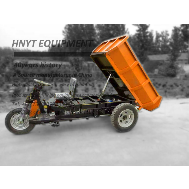800kg mining electric tricycle for small tunnel